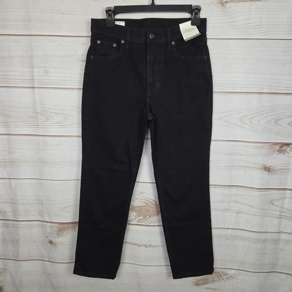 Gap Cheeky Straight Jeans Womens 27 4s Black New High Rise Ankle Denim